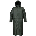 Waterproof PU Long Rain Jacket For Men